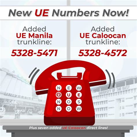 Hello! New UE Numbers Now .